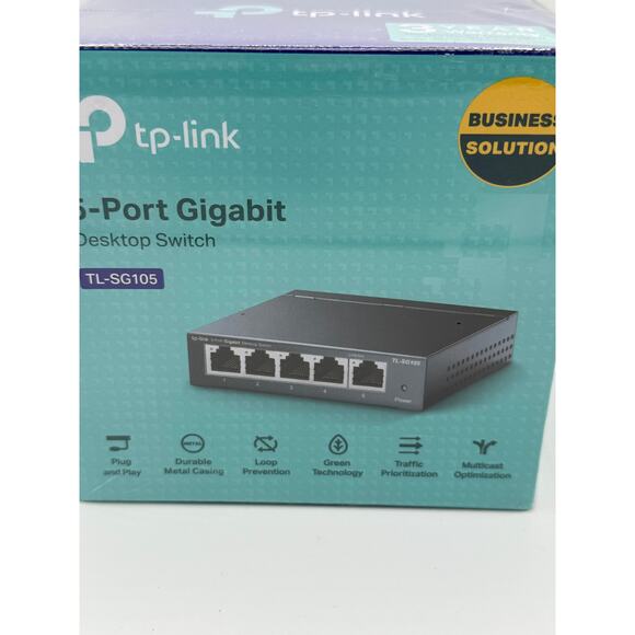 TP-Link TL-SG105 5-Port Gigabit Ethernet 1000Mbps Desktop Switch - Picture 3 of 7